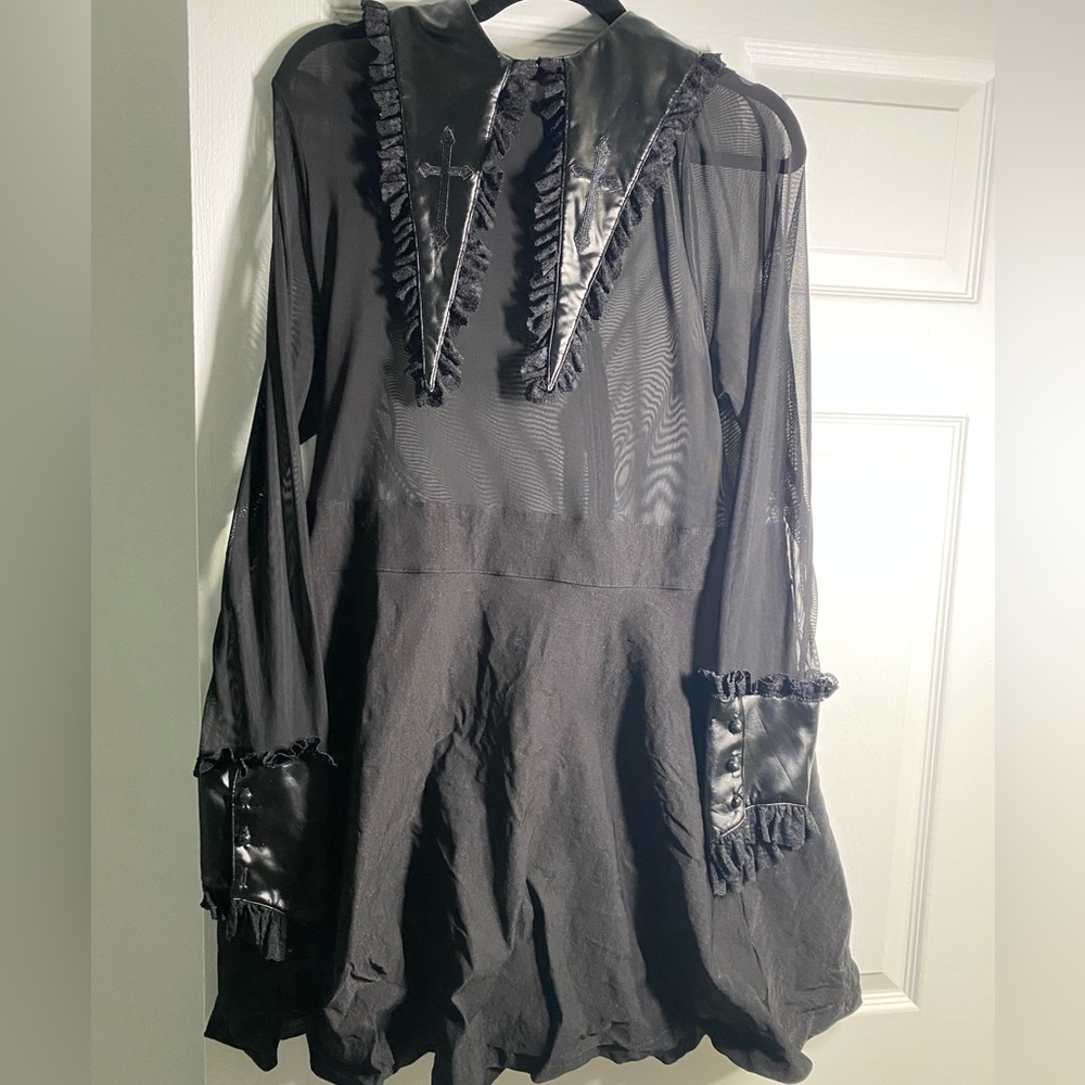 Killstar Black Faux Leather Dress